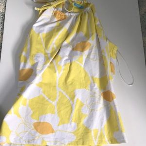 yellow flowered blouse